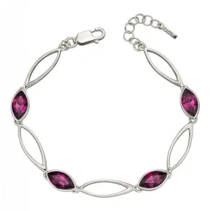 Twist Navette Amethyst Crystal Bracelet B5210M