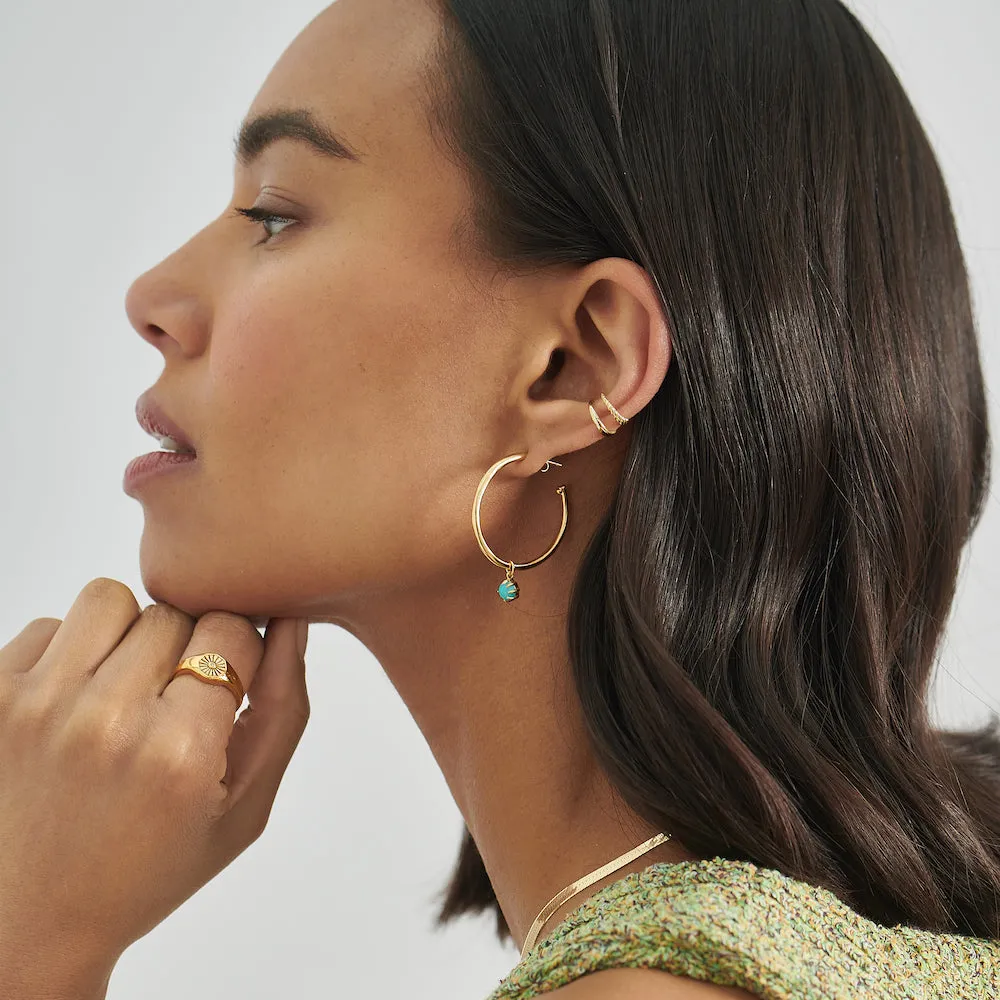 Victoria Riviera Turquoise Hoop Earrings