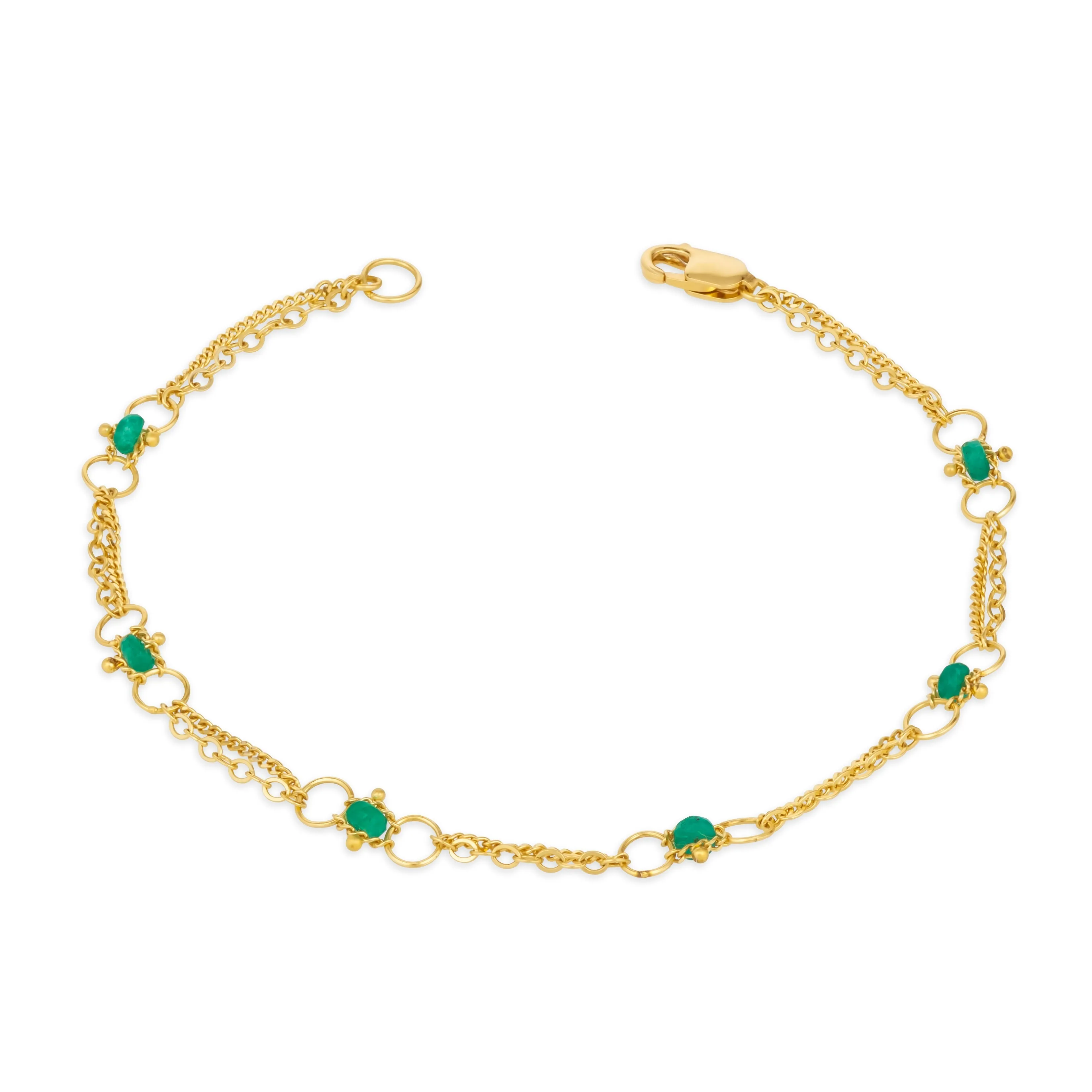 Whisper Chain Bracelet in Emerald